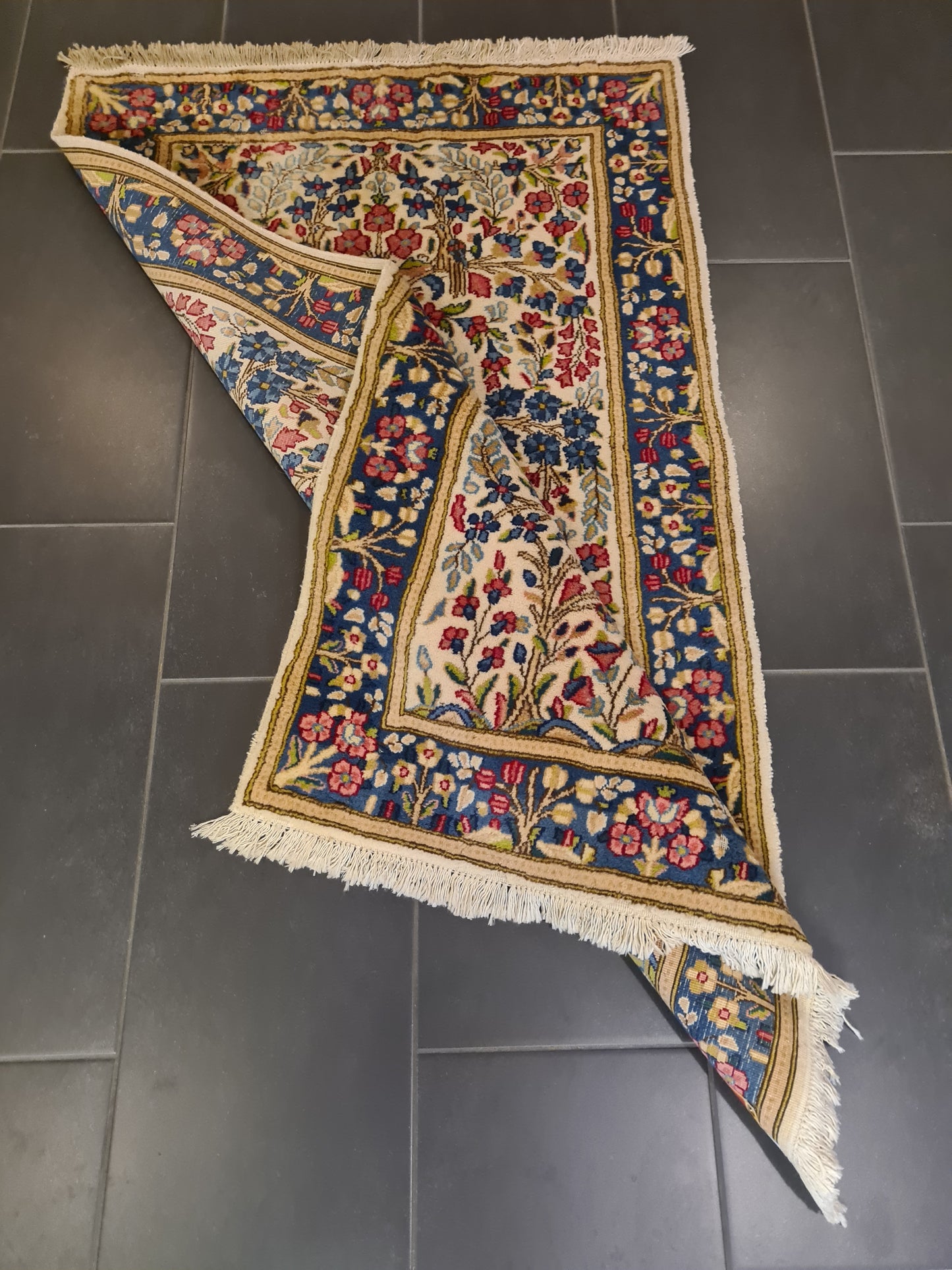 Perserteppich Orientteppich Handgeknüpfter Teppich Kirman fein 150x94cm