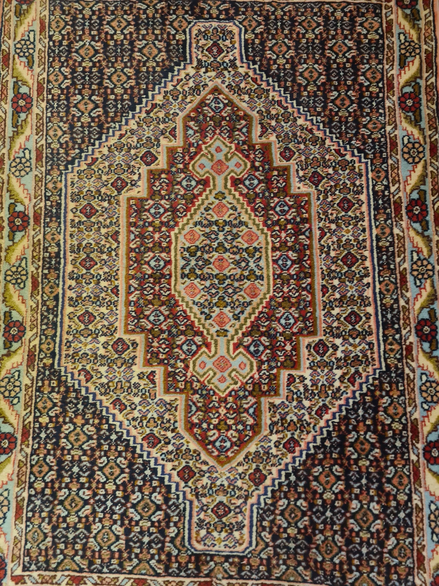 Perserteppich Orientteppich Handgeknüpfter Teppich Bidjar fein 110x76cm