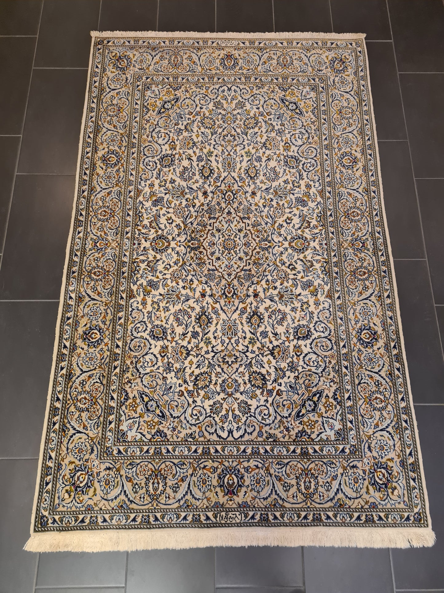 Perserteppich Orientteppich Handgeknüpfter Teppich Keshan Signiert 230x140cm