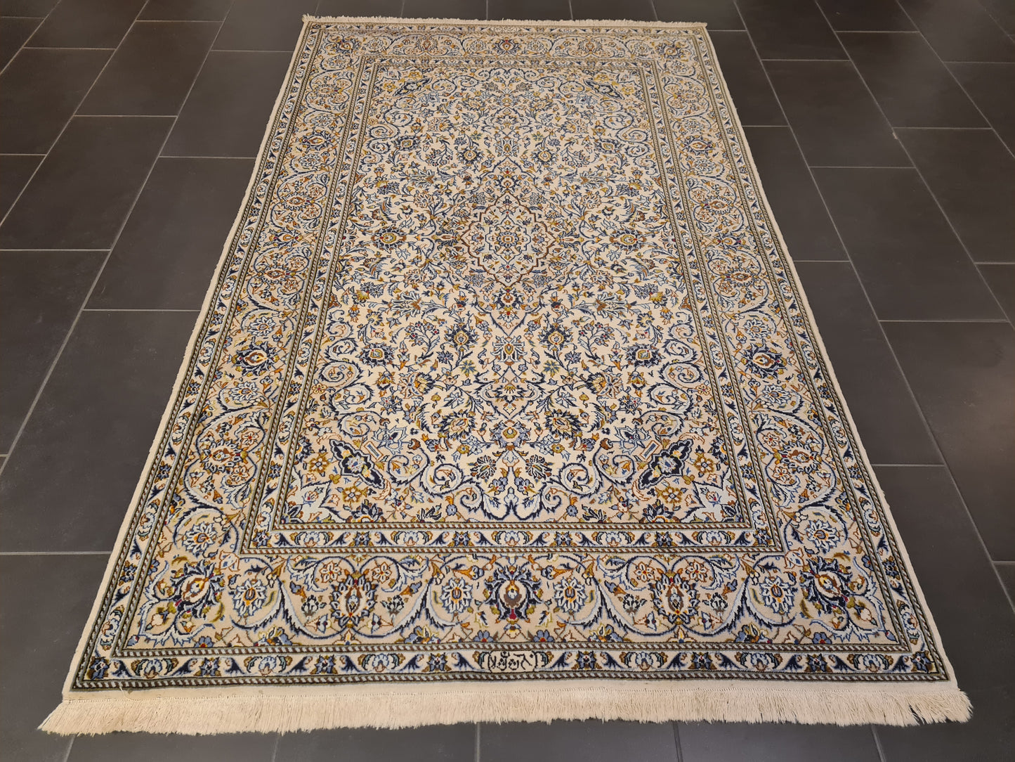 Perserteppich Orientteppich Handgeknüpfter Teppich Keshan Signiert 230x140cm