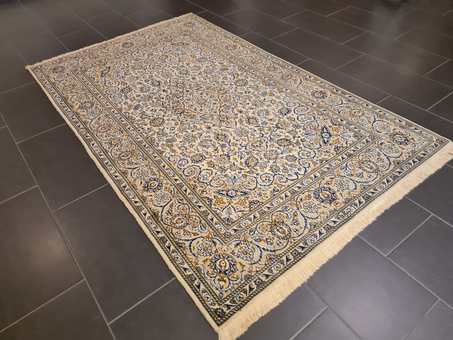 Perserteppich Orientteppich Handgeknüpfter Teppich Keshan Signiert 230x140cm