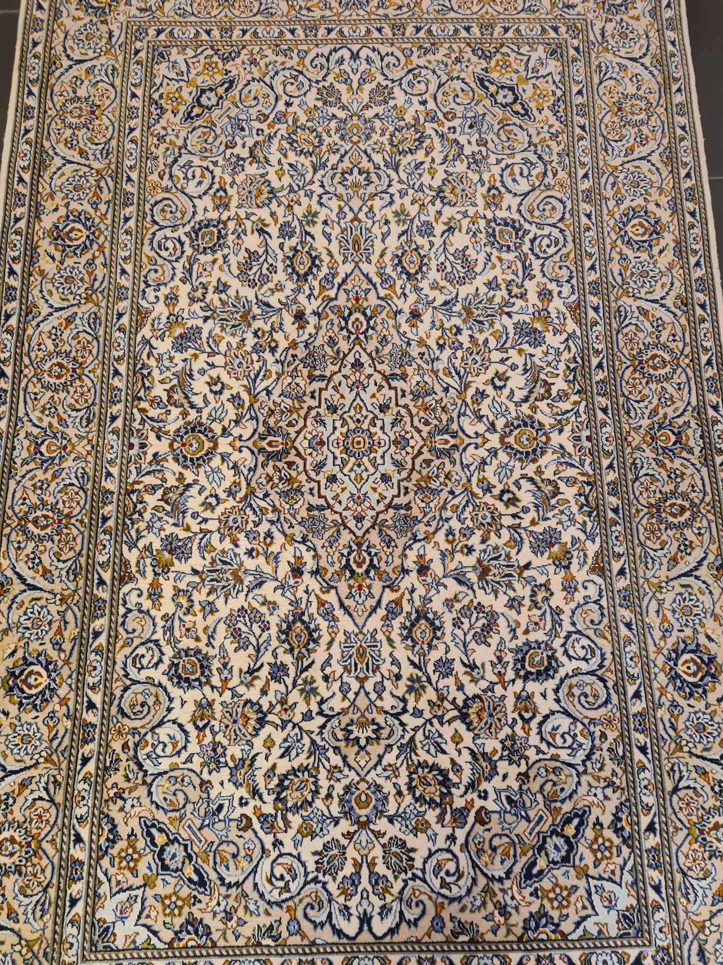 Perserteppich Orientteppich Handgeknüpfter Teppich Keshan Signiert 230x140cm