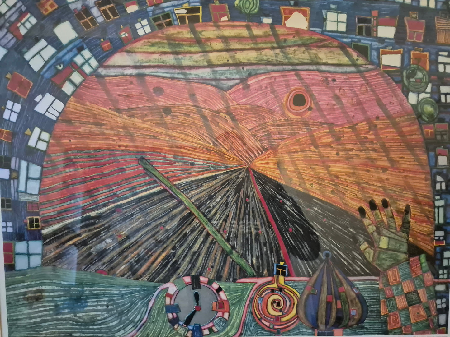 Druckgrafik Hundertwasser 823 Der Weg von dir zu mir zurück 99x83cm