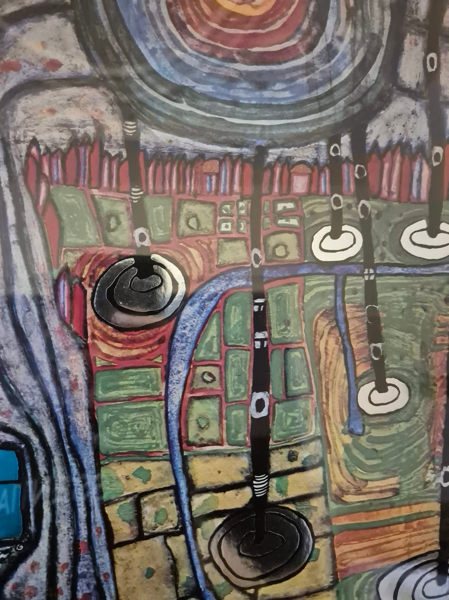 Druckgrafik Hundertwasser You are guest of nature behave 85x111cm