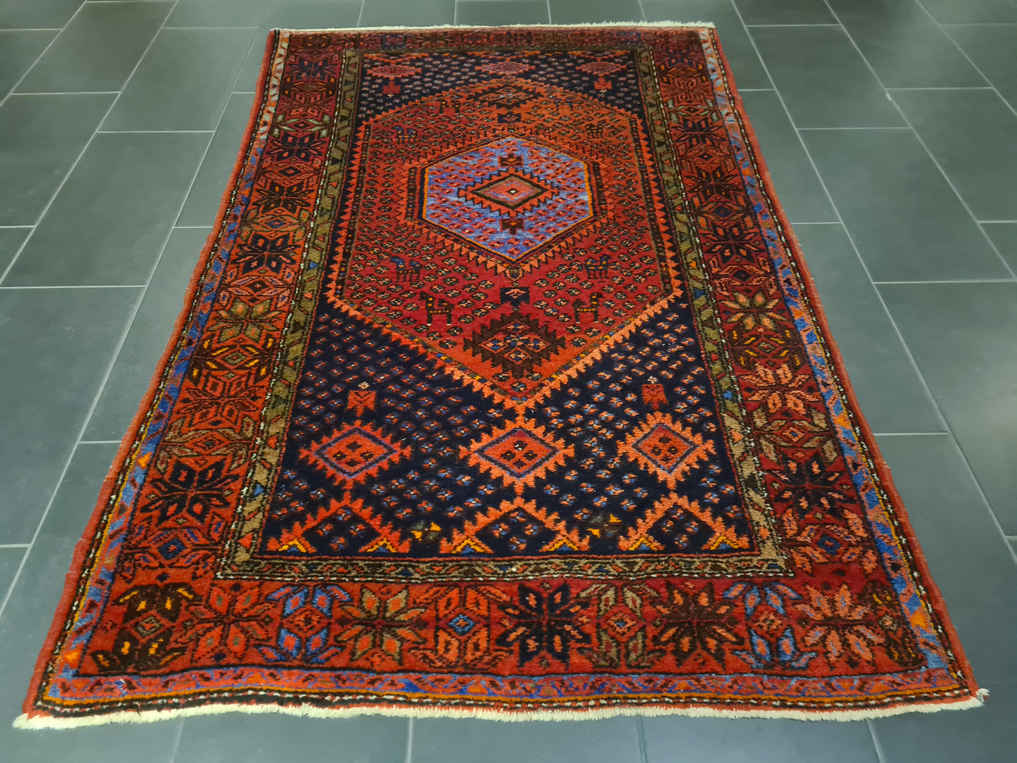 Perserteppich Orientteppich Handgeknüpfter Teppich Malaya antik 206x130cm