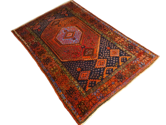 Perserteppich Orientteppich Handgeknüpfter Teppich Malaya antik 206x130cm