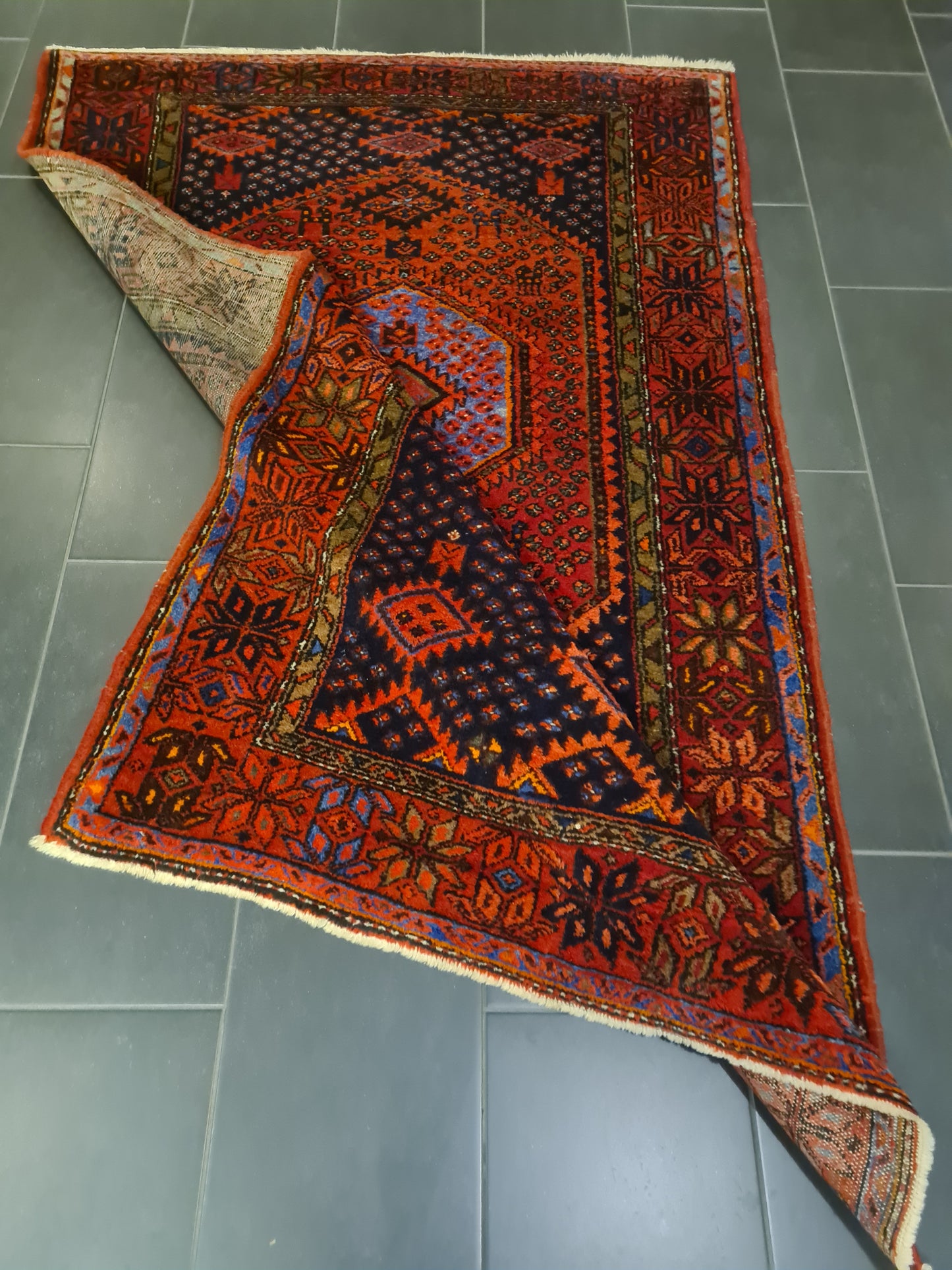 Perserteppich Orientteppich Handgeknüpfter Teppich Malaya antik 206x130cm