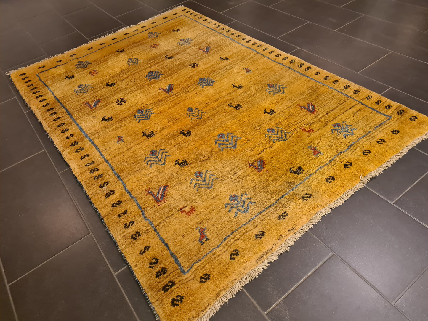 Perserteppich Orientteppich Handgeknüpfter Teppich Gabbeh 197x125cm