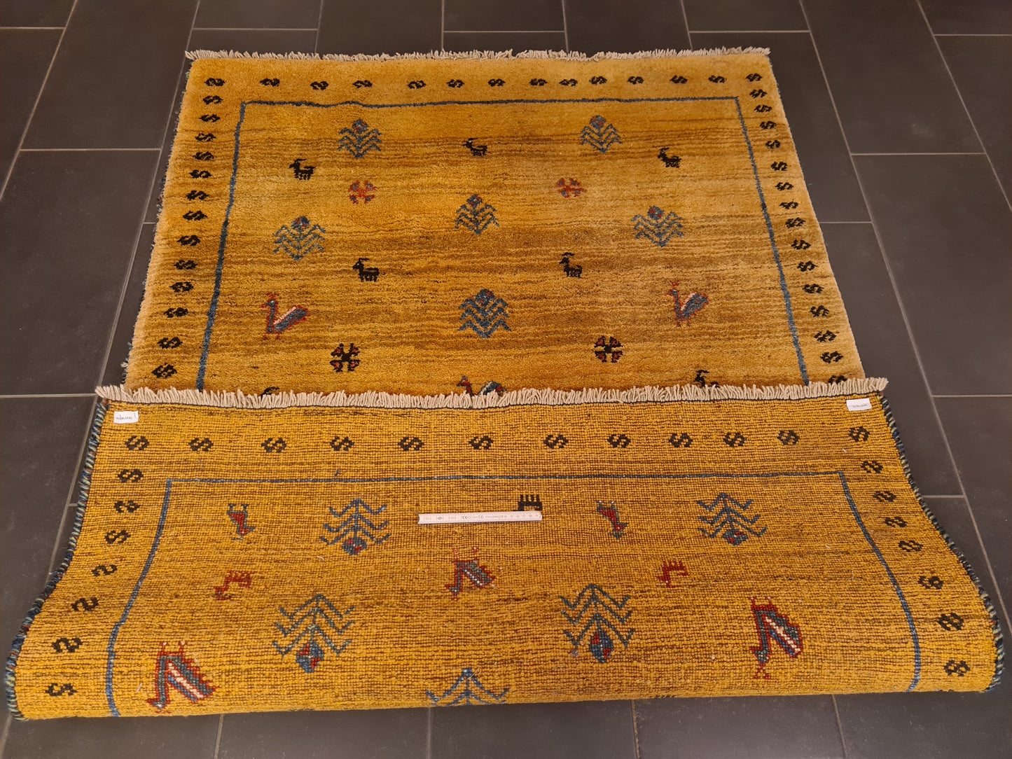 Perserteppich Orientteppich Handgeknüpfter Teppich Gabbeh 197x125cm