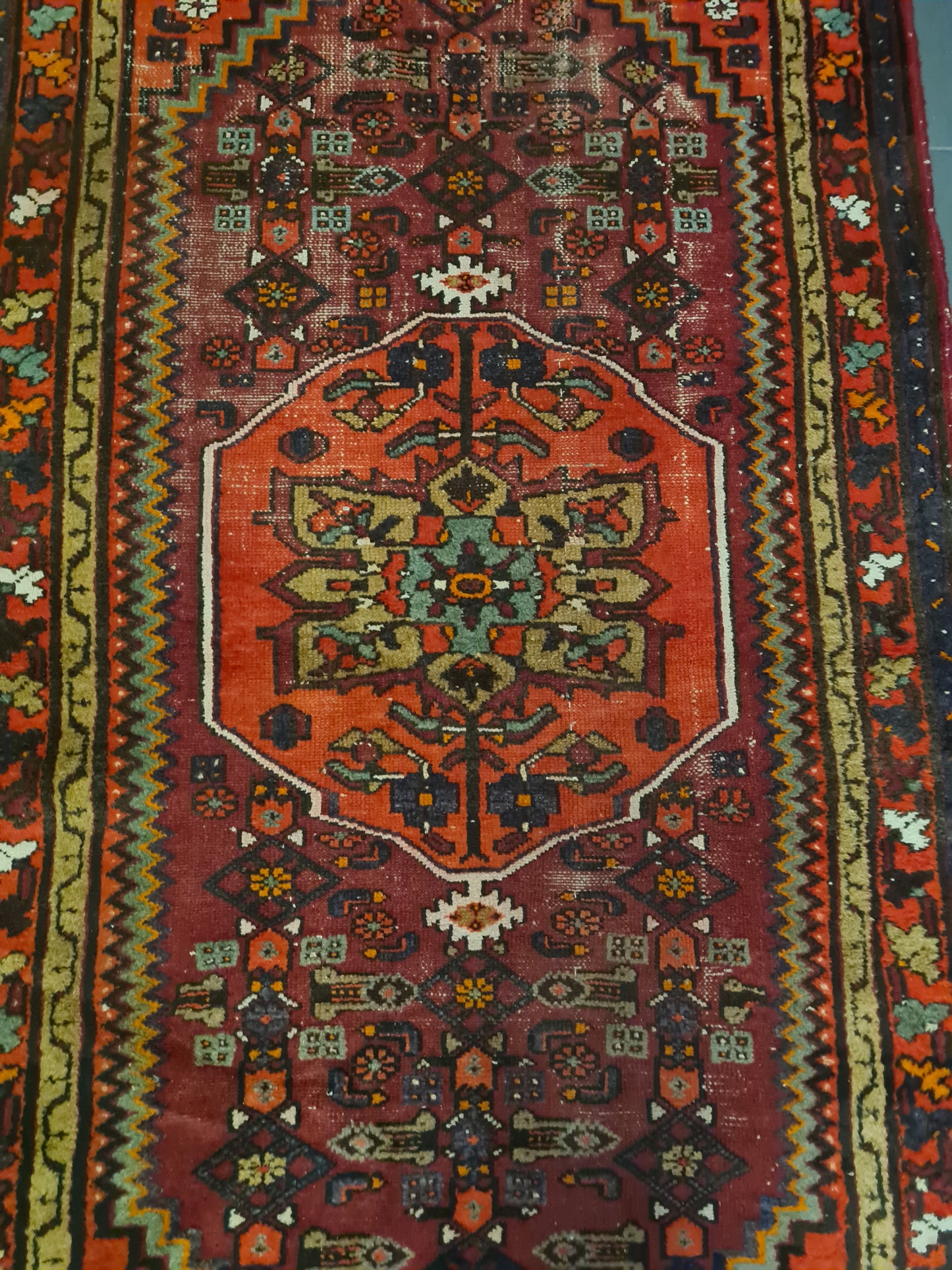 Perserteppich Orientteppich Handgeknüpfter Teppich Malaya antik 200x112cm