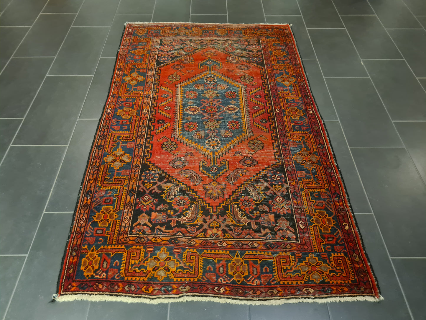 Perserteppich Orientteppich Handgeknüpfter Teppich Malaya antik 203x127cm