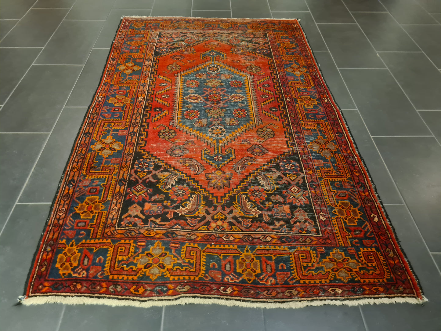 Perserteppich Orientteppich Handgeknüpfter Teppich Malaya antik 203x127cm