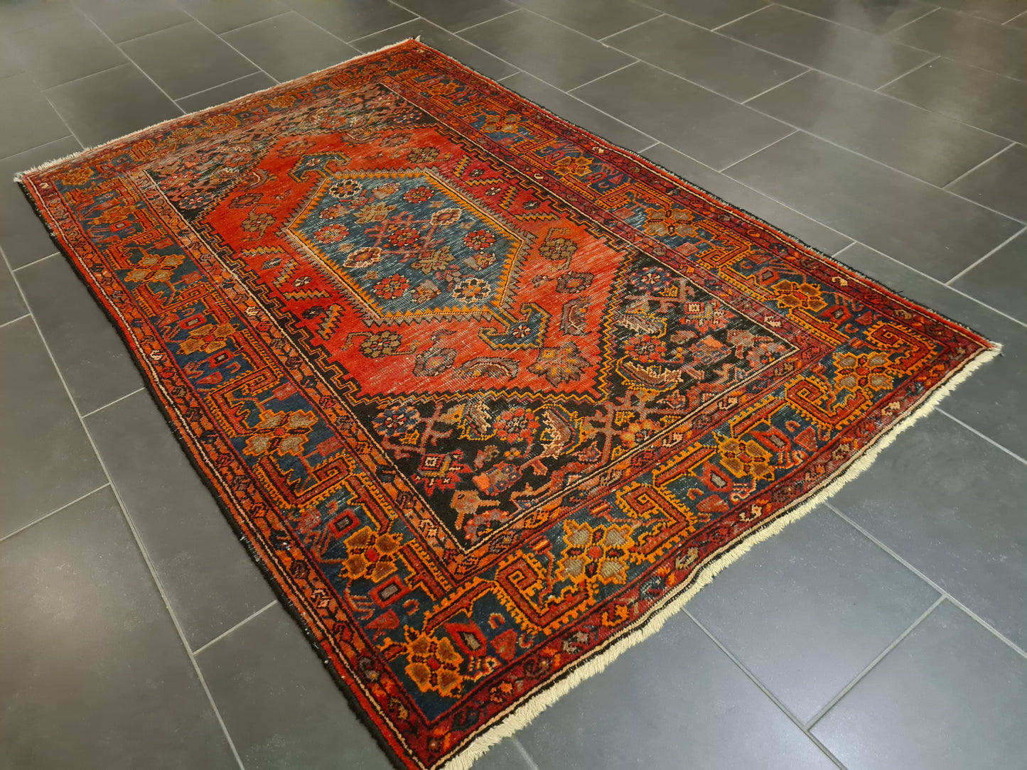 Perserteppich Orientteppich Handgeknüpfter Teppich Malaya antik 203x127cm