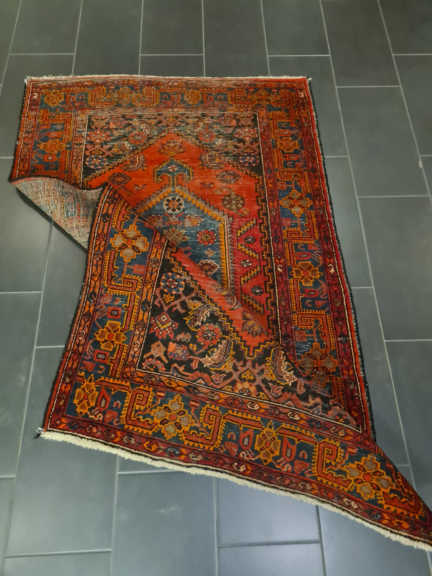 Perserteppich Orientteppich Handgeknüpfter Teppich Malaya antik 203x127cm