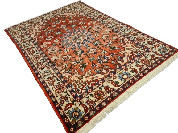 Perserteppich Orientteppich Handgeknüpfter Teppich Isfahan antik 210x150cm