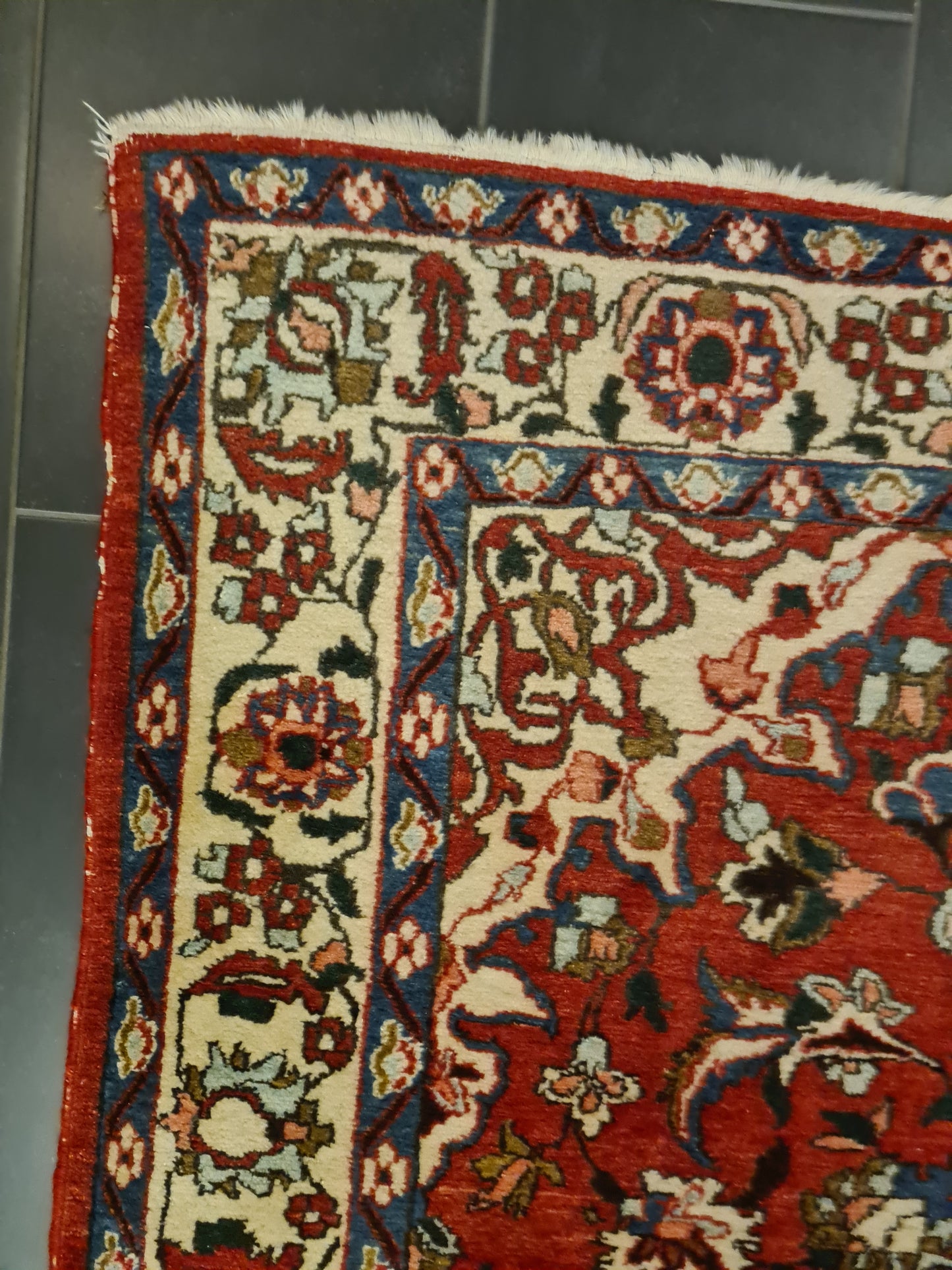 Perserteppich Orientteppich Handgeknüpfter Teppich Isfahan antik 210x150cm