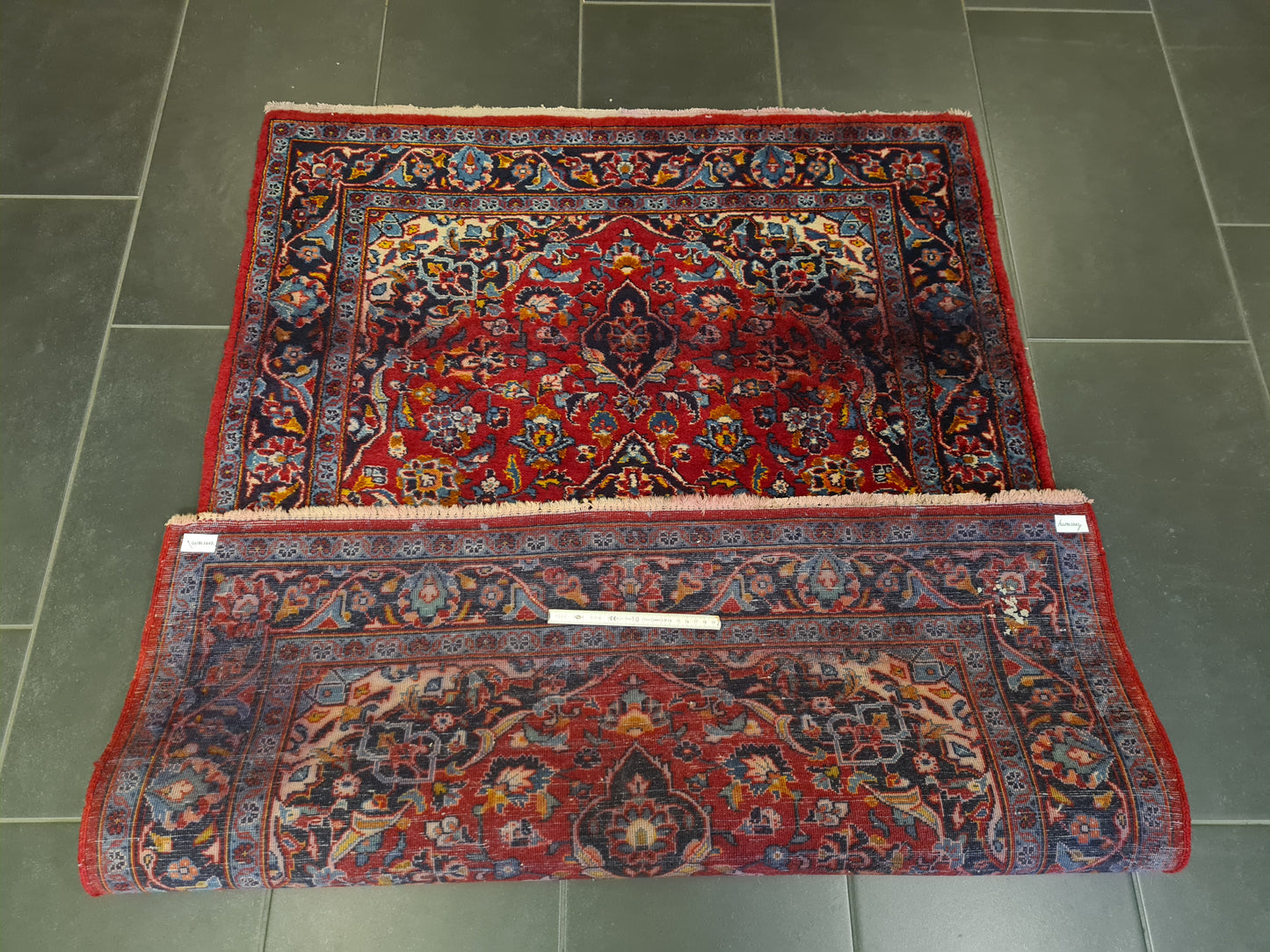 Perserteppich Orientteppich Handgeknüpfter Teppich Keshan antik 151x111cm