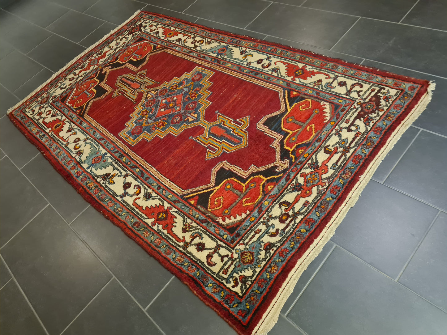 Perserteppich Orientteppich Handgeknüpfter Teppich Malaya antik 220x130cm