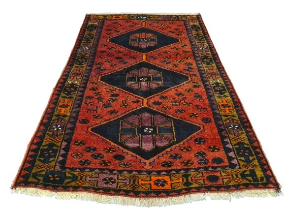 Perserteppich Orientteppich Handgeknüpfter Teppich Afshari antik 214x150cm