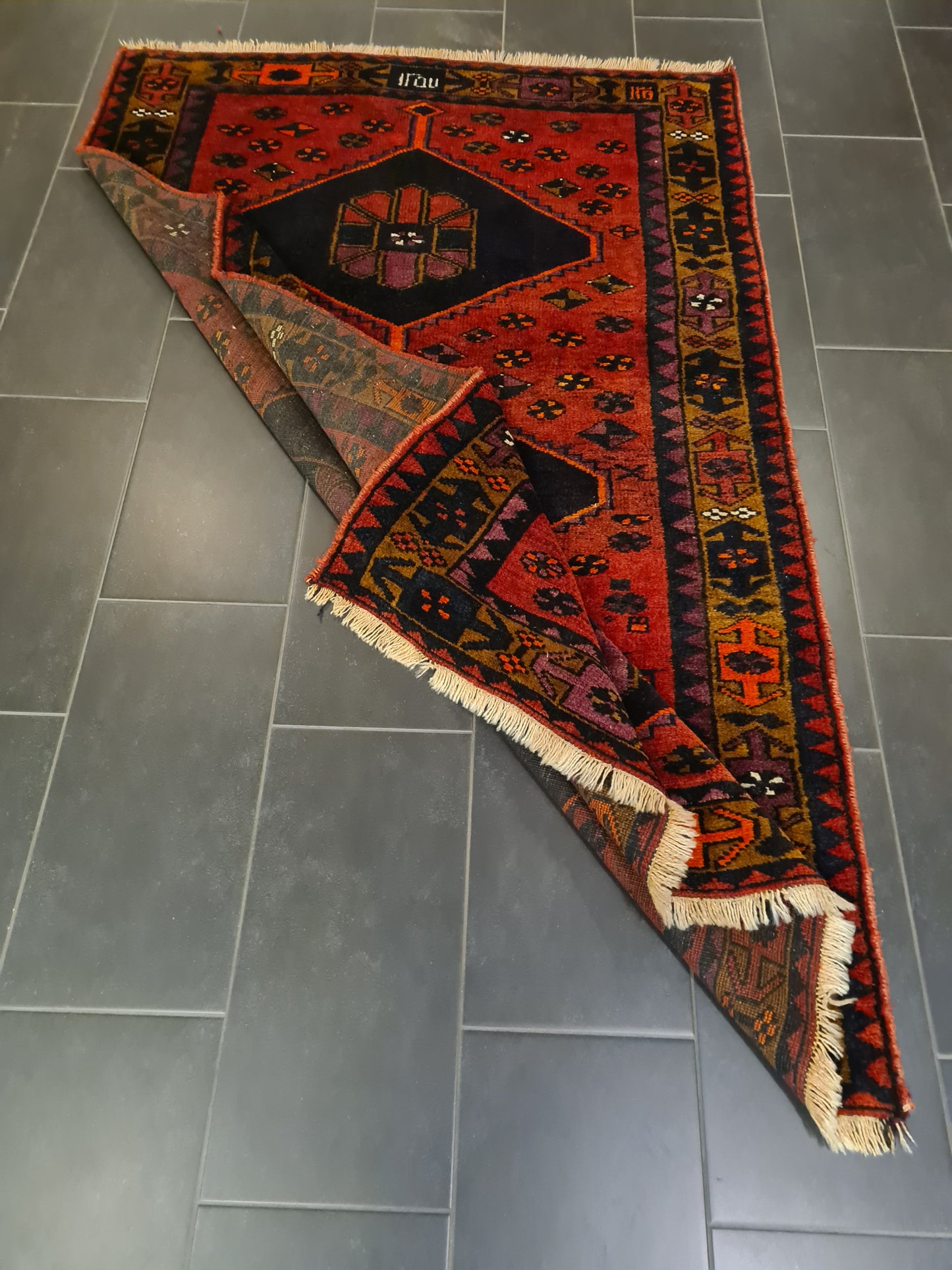 Perserteppich Orientteppich Handgeknüpfter Teppich Afshari antik 214x150cm