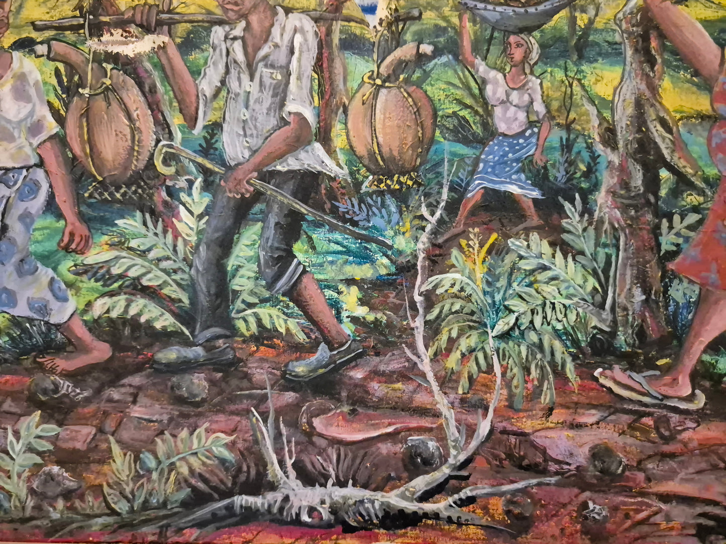 Angu Walters Ölgemälde 2001 "To the Market" 80,5x96 cm