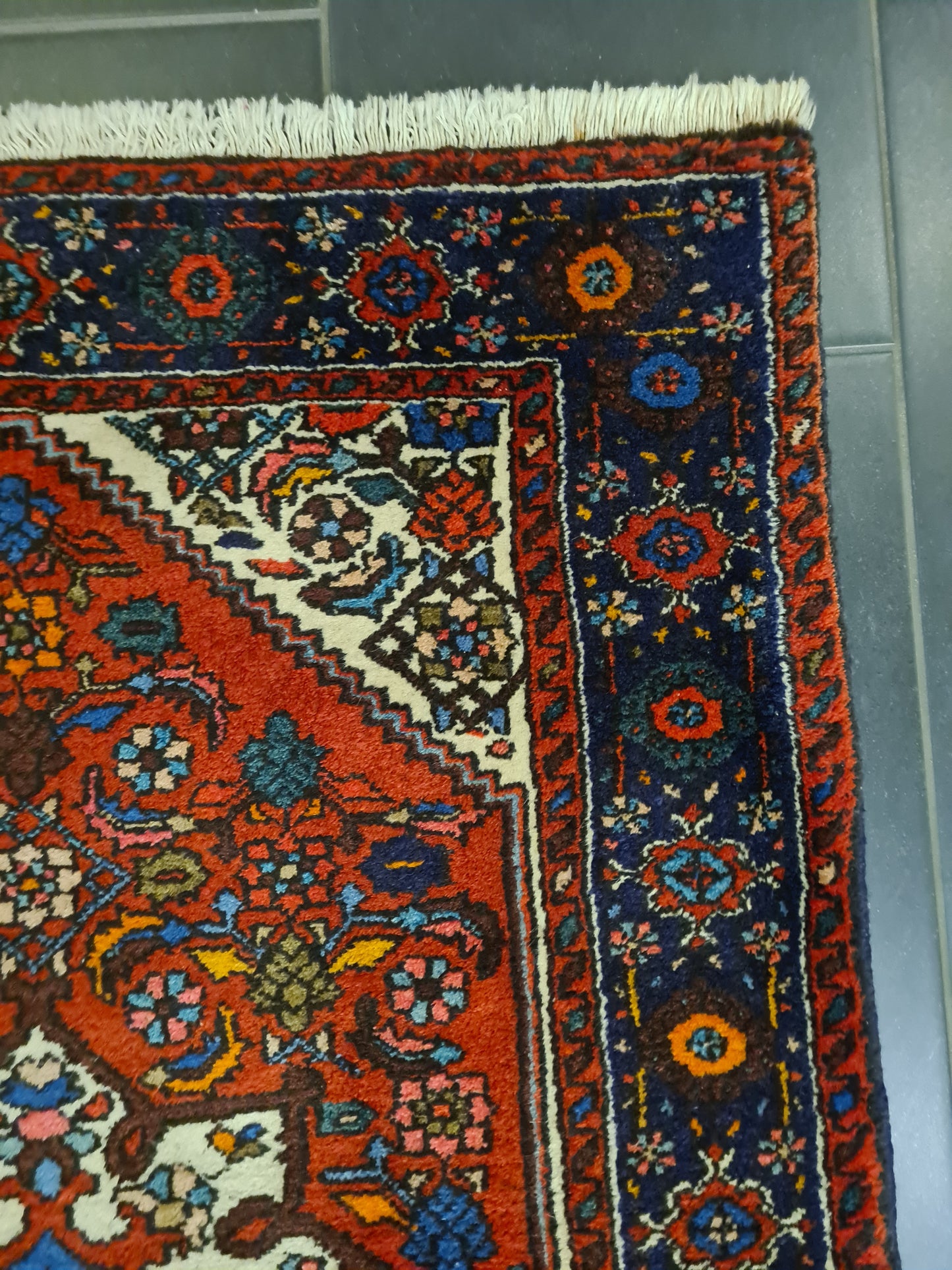 Perserteppich Orientteppich Handgeknüpfter Teppich Bidjar fein 128x86cm