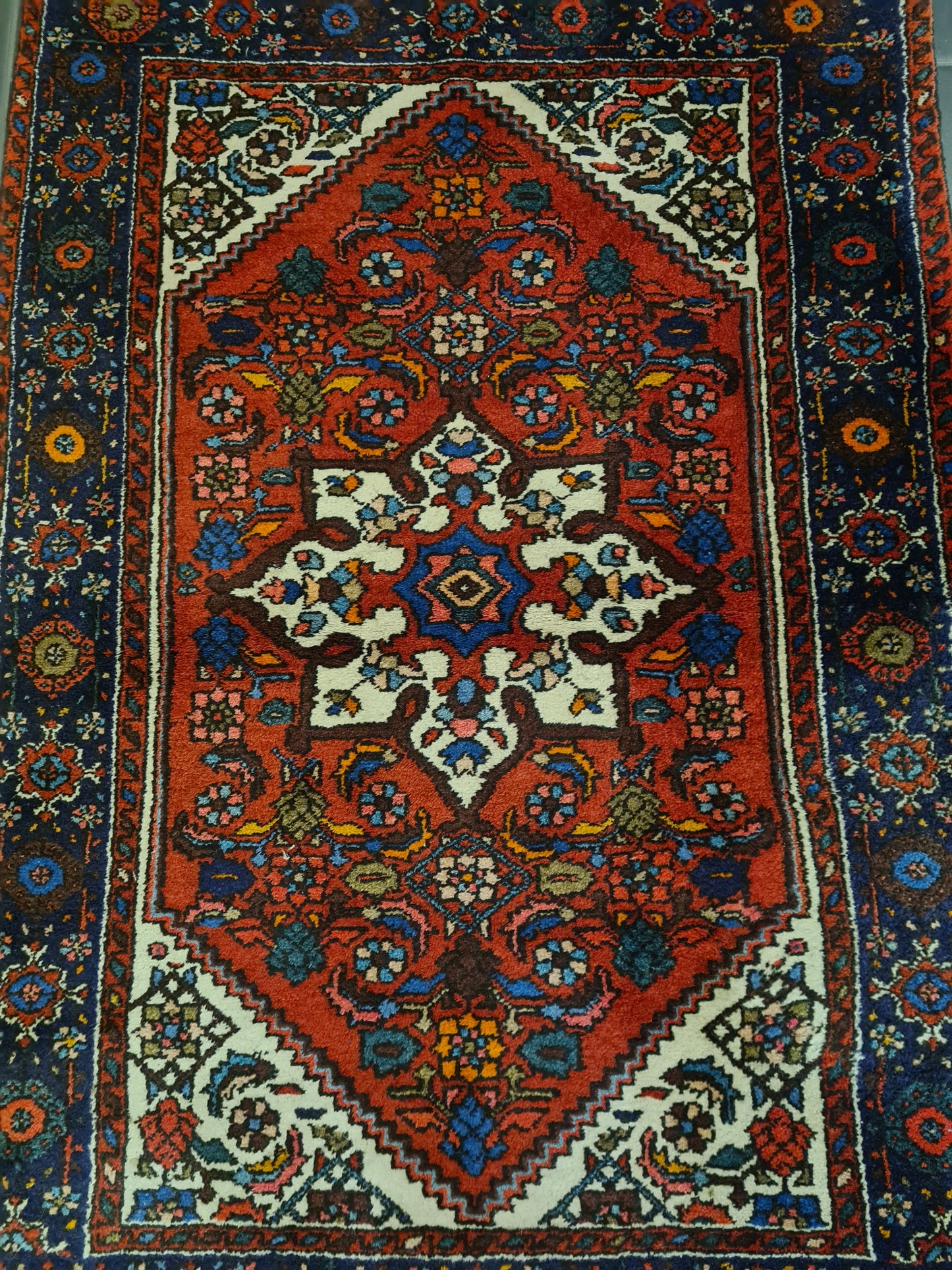 Perserteppich Orientteppich Handgeknüpfter Teppich Bidjar fein 128x86cm