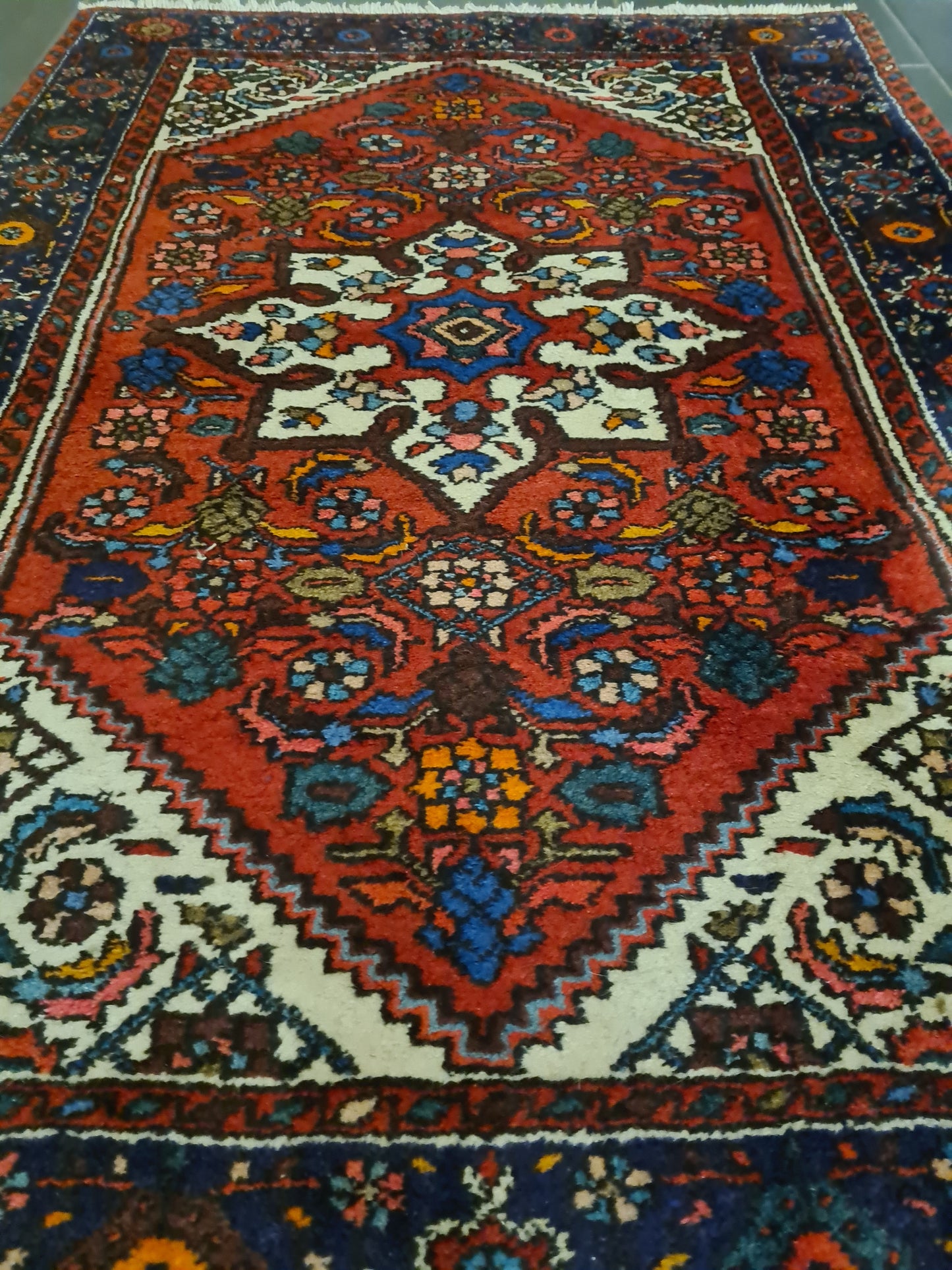 Perserteppich Orientteppich Handgeknüpfter Teppich Bidjar fein 128x86cm