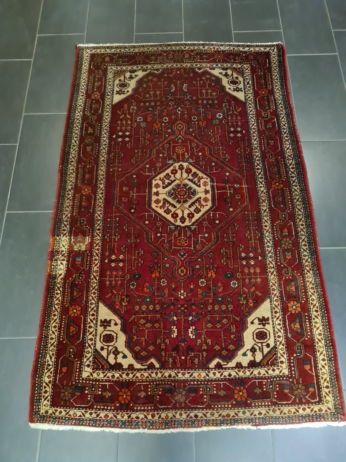 Perserteppich Orientteppich Handgeknüpfter Teppich Malaya antik 207x127cm