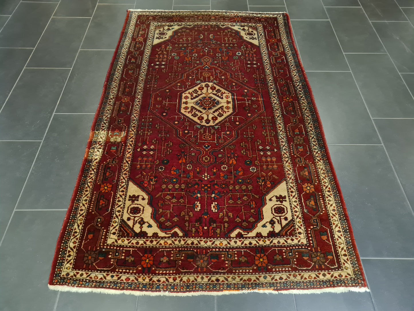 Perserteppich Orientteppich Handgeknüpfter Teppich Malaya antik 207x127cm