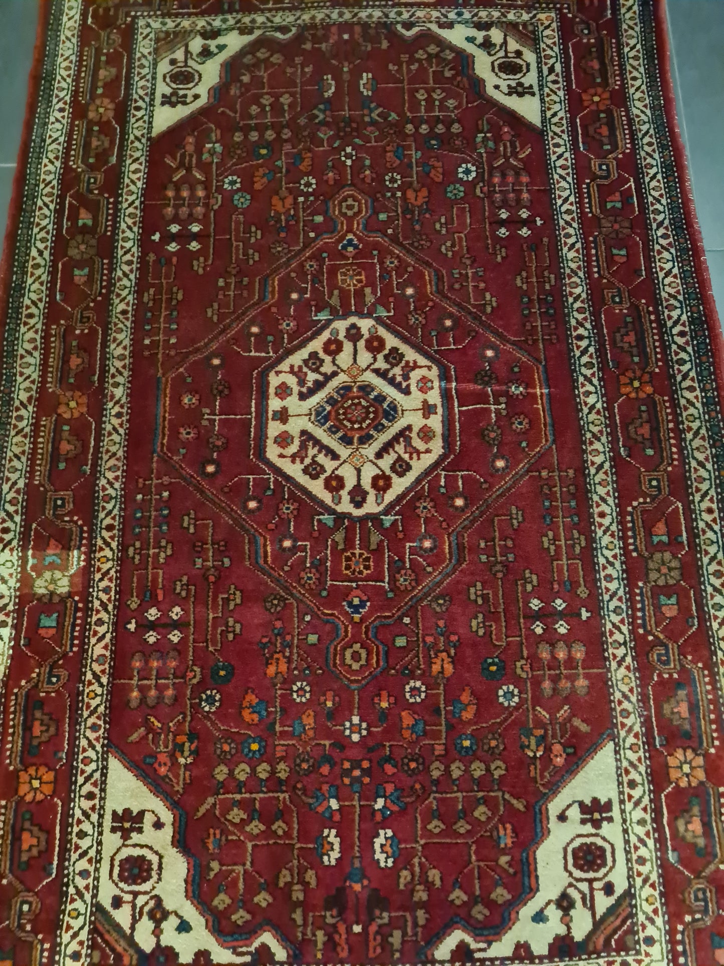 Perserteppich Orientteppich Handgeknüpfter Teppich Malaya antik 207x127cm