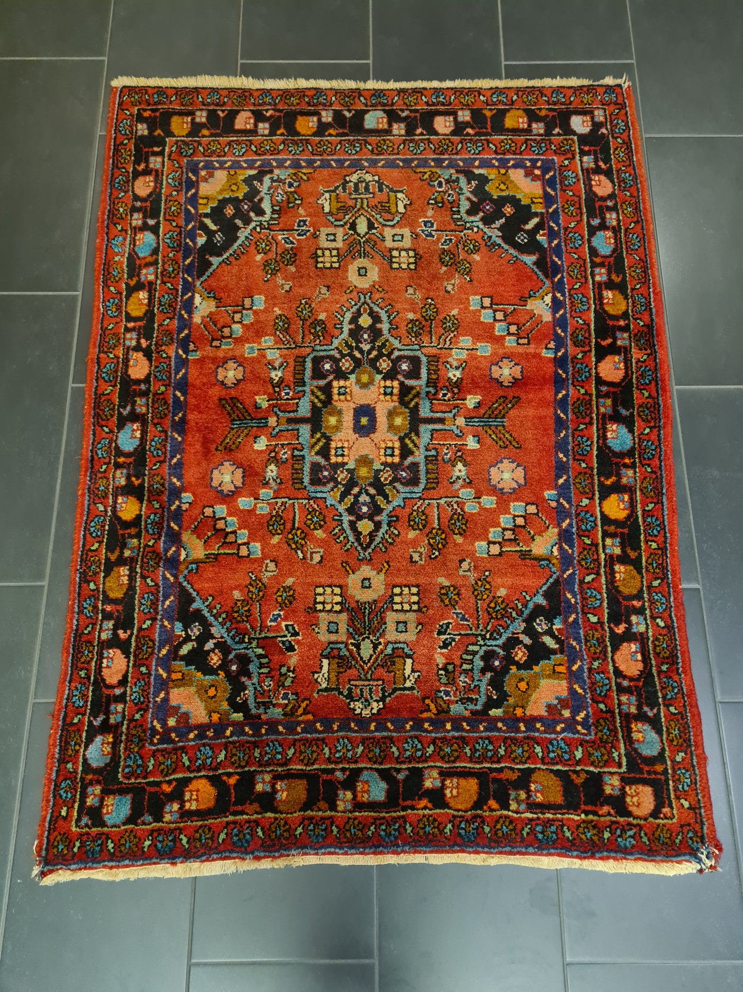 Perserteppich Orientteppich Handgeknüpfter Teppich Malaya antik 161x113cm