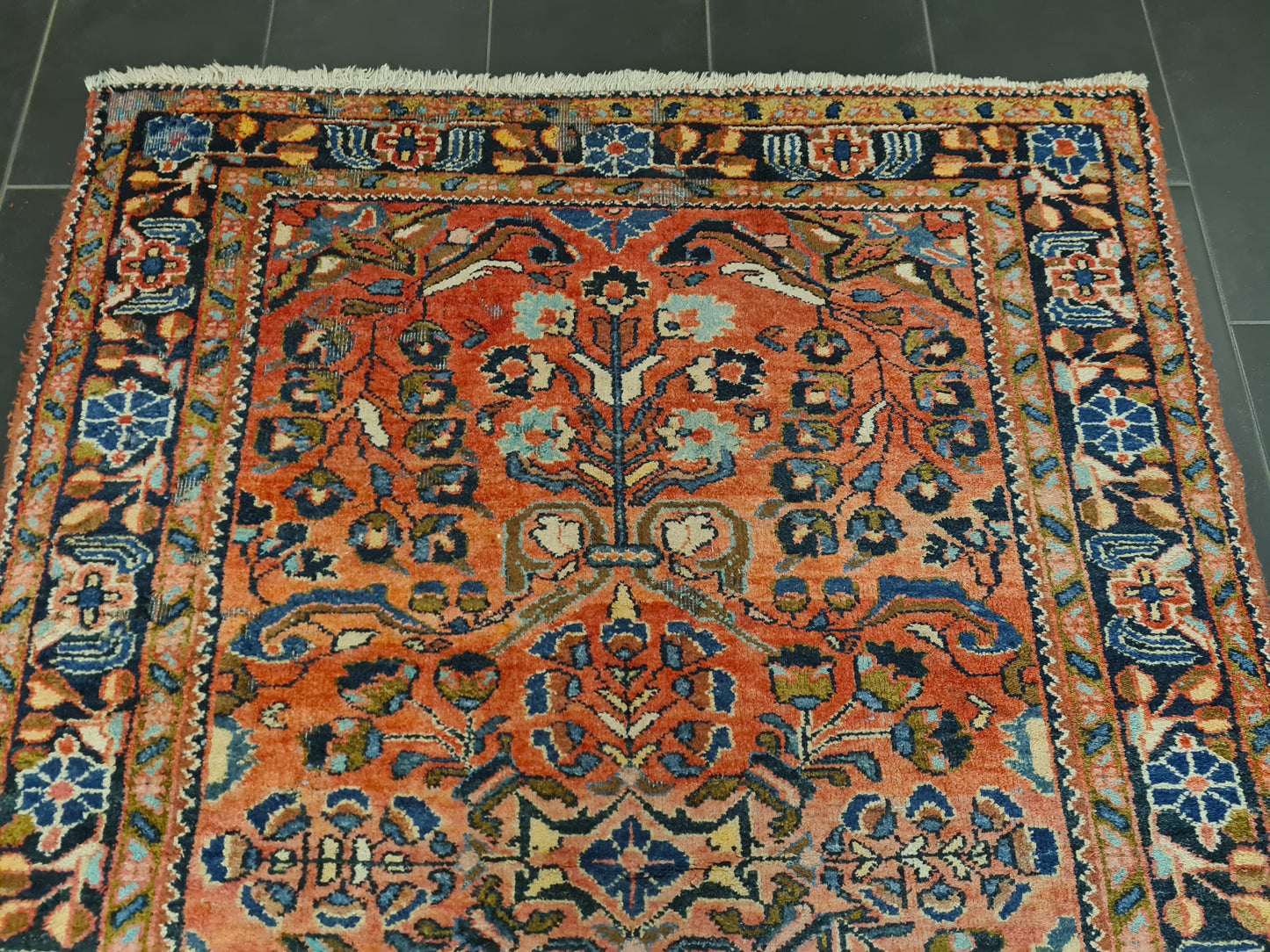 Perserteppich Orientteppich Handgeknüpfter Teppich Mahal antik 200x138cm