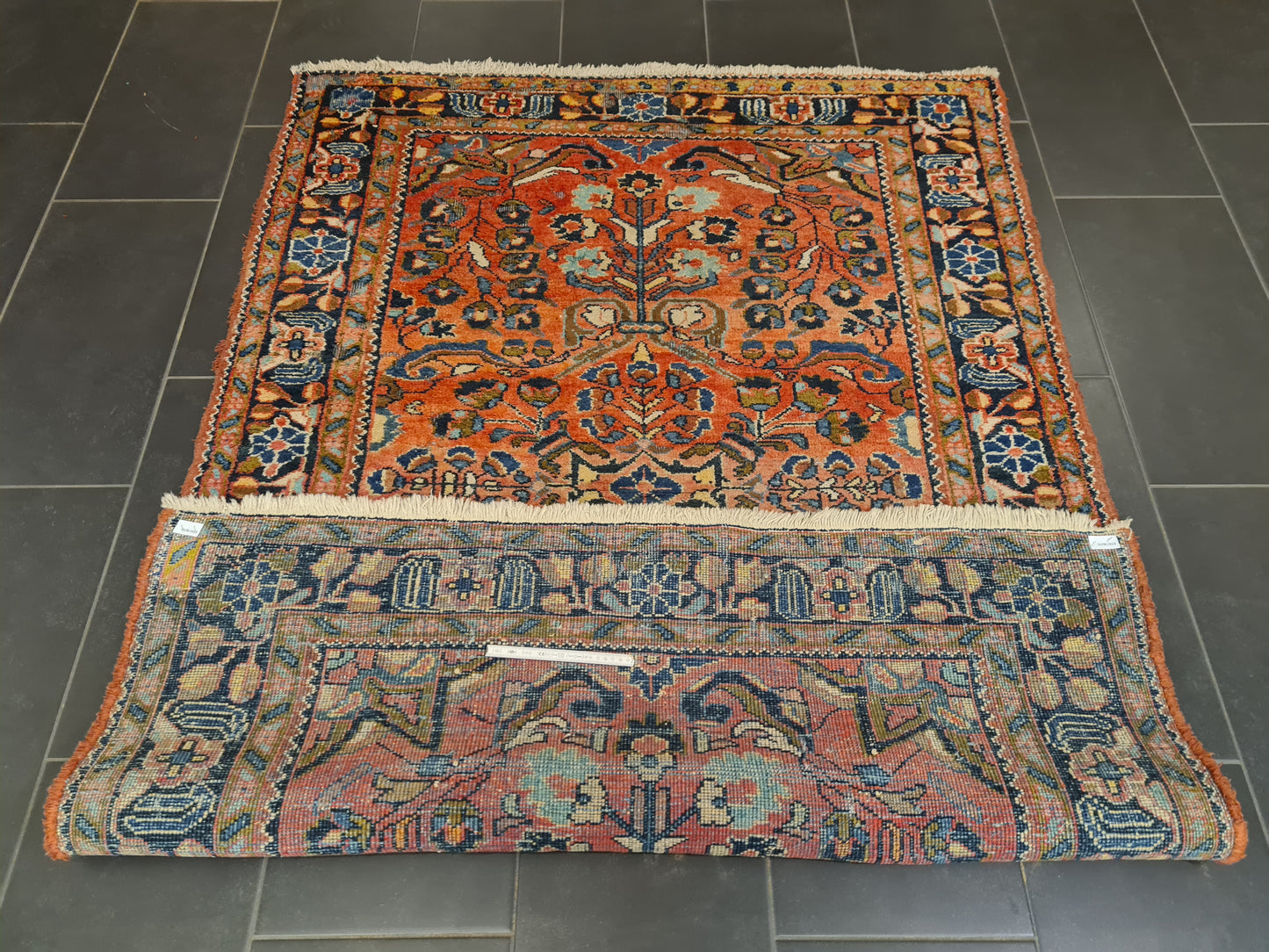 Perserteppich Orientteppich Handgeknüpfter Teppich Mahal antik 200x138cm