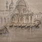 Lithographie Riva degli Schiavoni e in fondo la Salute von Dalla Mora