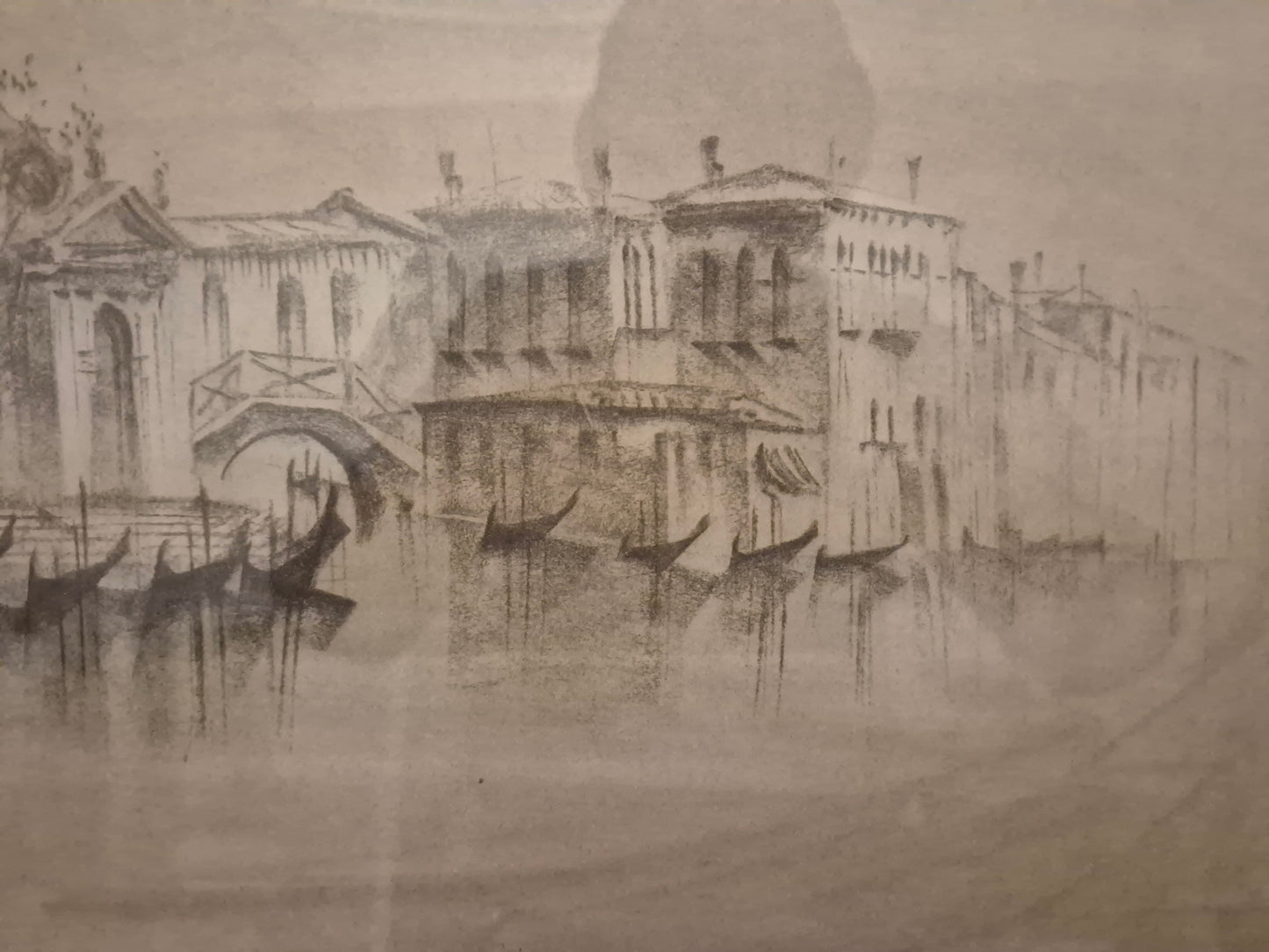 Lithographie Riva degli Schiavoni e in fondo la Salute von Dalla Mora