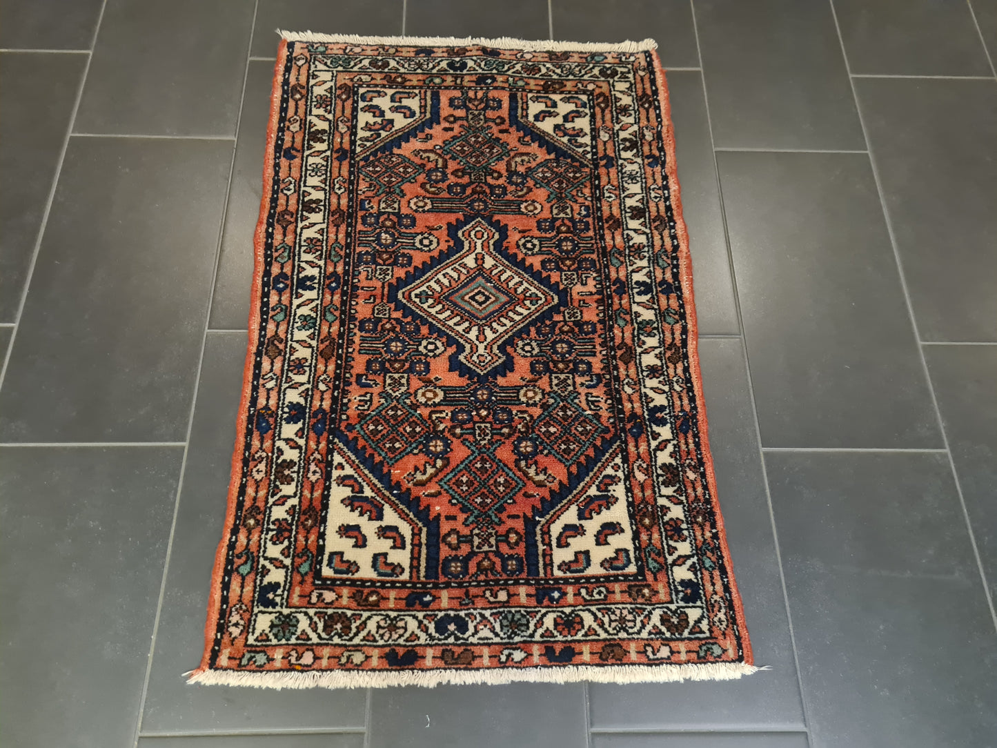 Perserteppich Orientteppich Handgeknüpfter Teppich Malaya antik 120x76cm