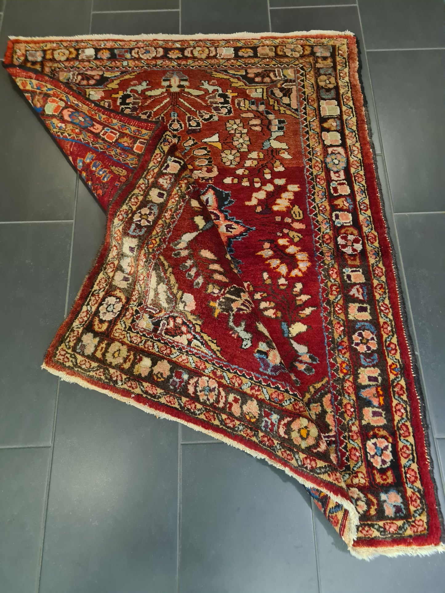 Perserteppich Orientteppich Handgeknüpfter Teppich Malaya antik 153x117cm