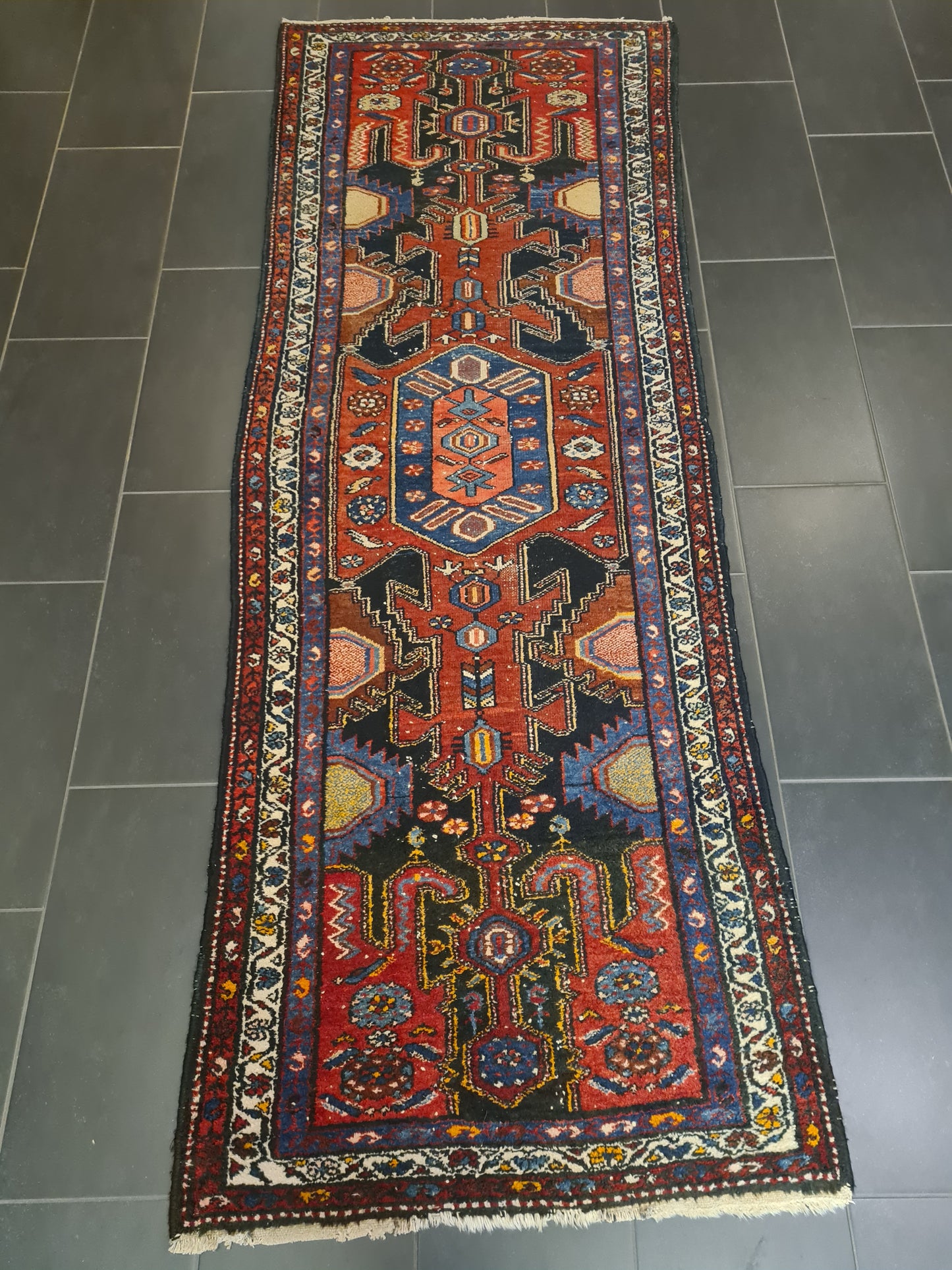 Perserteppich Orientteppich Handgeknüpfter Teppich Malaya antik 271x97cm