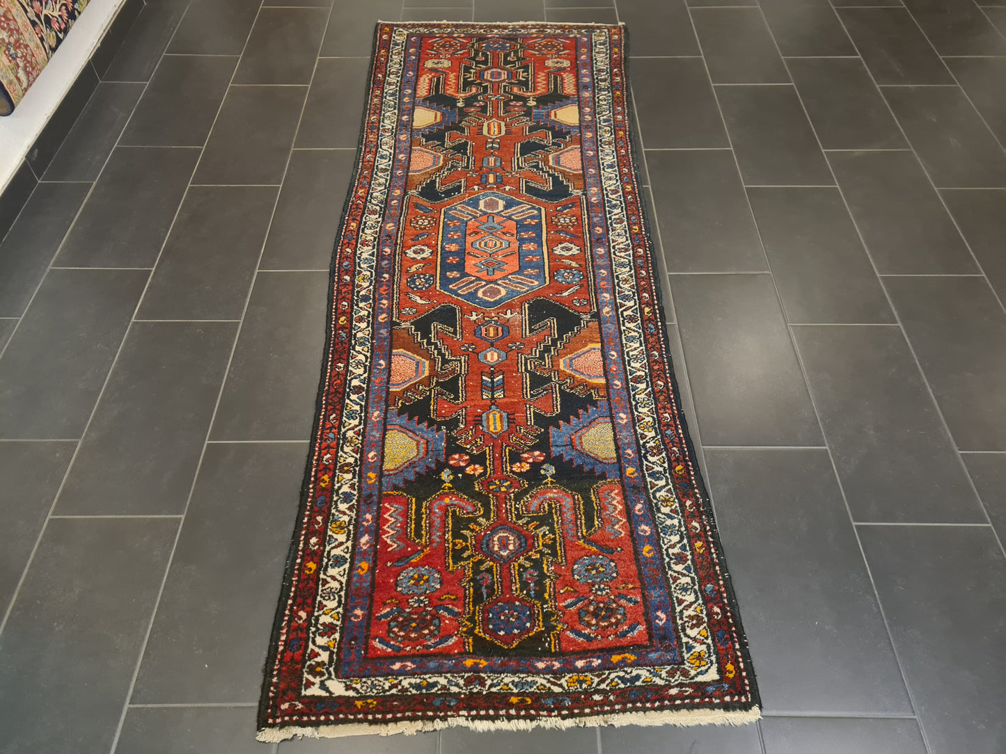 Perserteppich Orientteppich Handgeknüpfter Teppich Malaya antik 271x97cm