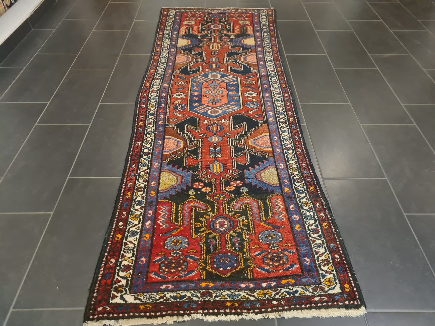 Perserteppich Orientteppich Handgeknüpfter Teppich Malaya antik 271x97cm