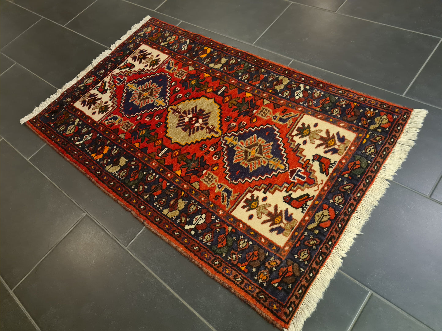 Perserteppich Orientteppich Handgeknüpfter Teppich Malaya antik 127x77cm