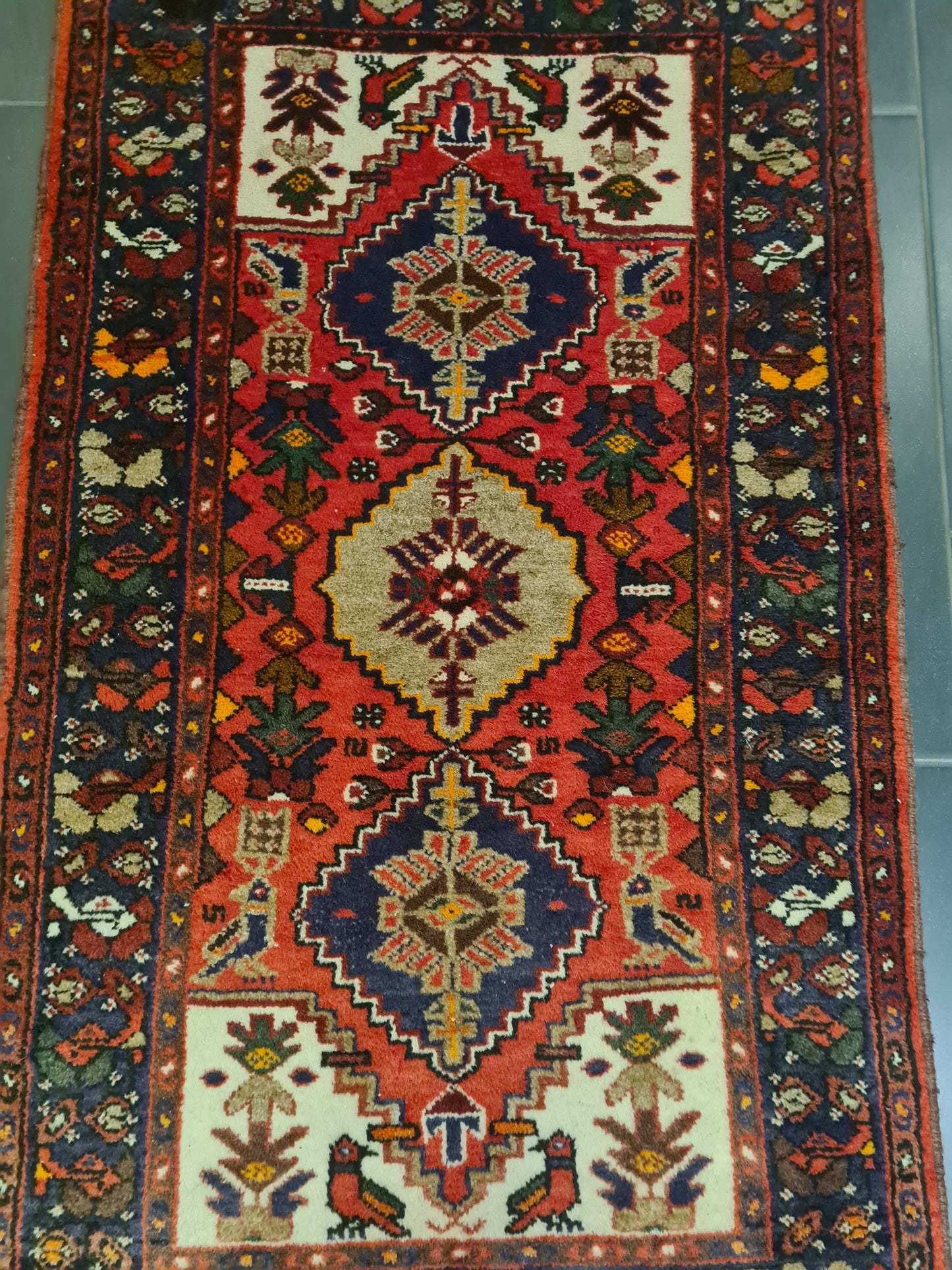 Perserteppich Orientteppich Handgeknüpfter Teppich Malaya antik 127x77cm