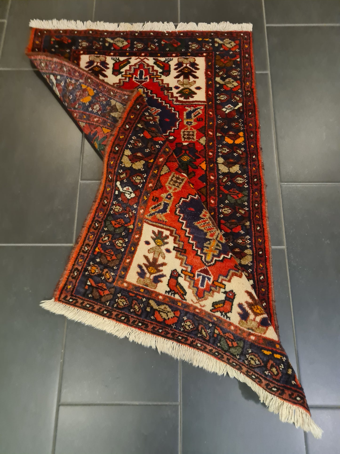 Perserteppich Orientteppich Handgeknüpfter Teppich Malaya antik 127x77cm