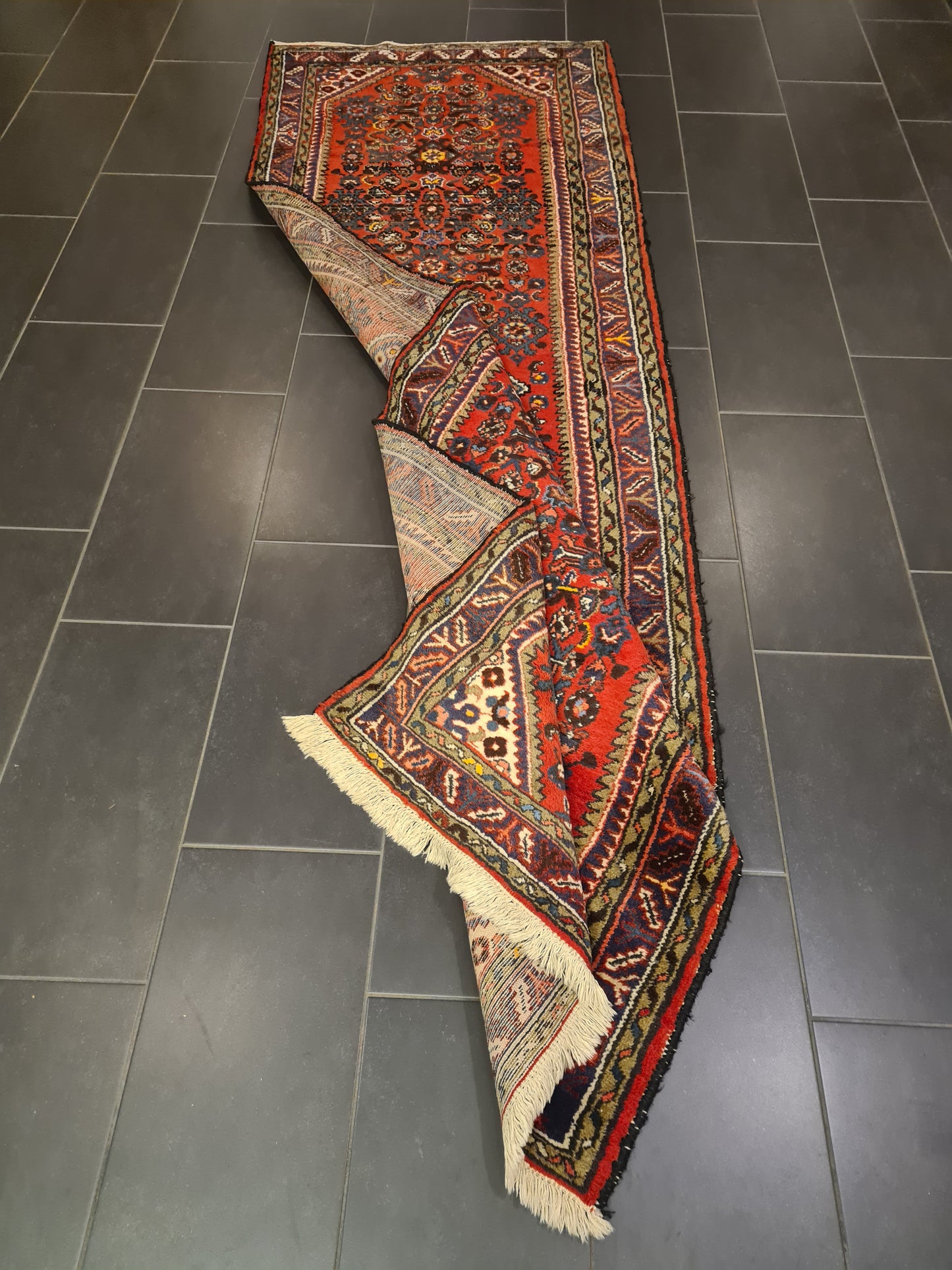 Perserteppich Orientteppich Handgeknüpfter Teppich Malaya antik 306x102cm