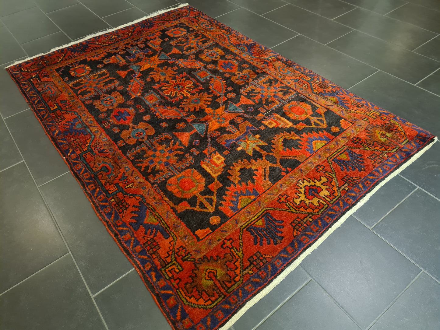 Perserteppich Orientteppich Handgeknüpfter Teppich Malaya antik 206x138cm