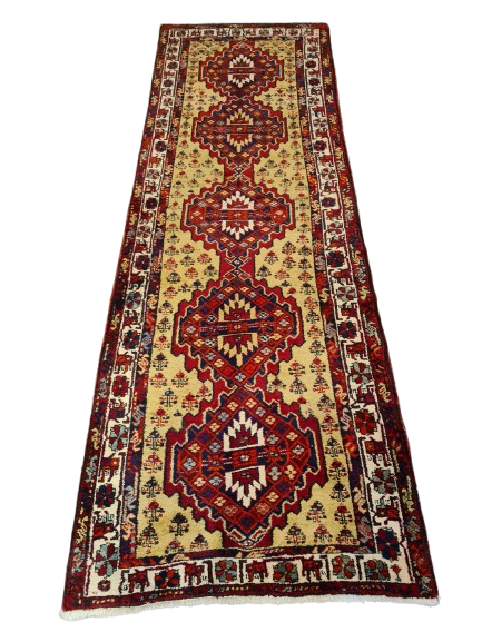 Perserteppich Orientteppich Handgeknüpfter Teppich Malaya antik Läufer 330x108cm