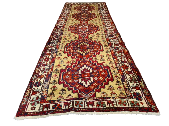 Perserteppich Orientteppich Handgeknüpfter Teppich Malaya antik Läufer 330x108cm