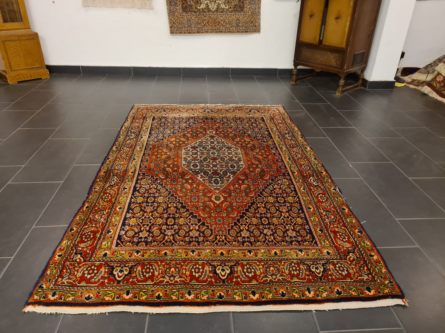 Perserteppich Orientteppich Handgeknüpfter Teppich Feiner Bidjar 223x144cm