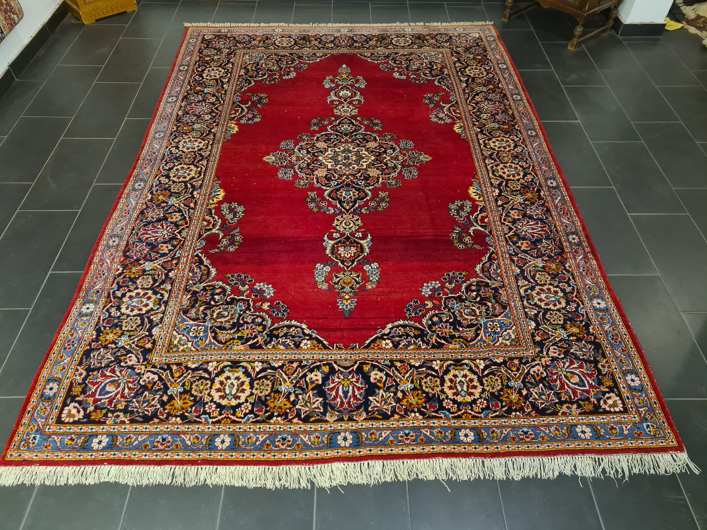 Perserteppich Orientteppich Handgeknüpfter Teppich Keshan Royal 326x233cm